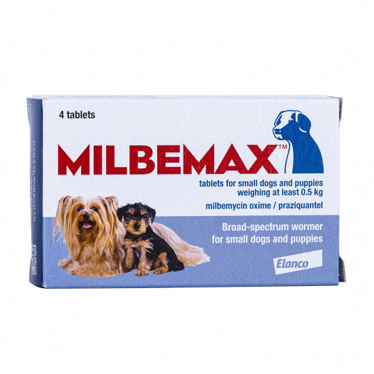 Milbemax Tablets for Puppies & Small Dogs <5kg 2.5mg/25mg