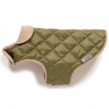 Danish Design Quilted Dog Coat Forest Green
